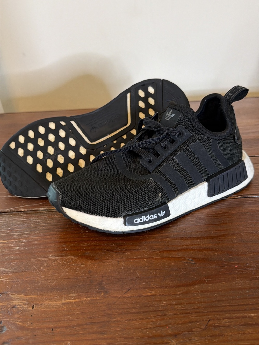 adidas Kids Black and White NMD-Style Sneakers